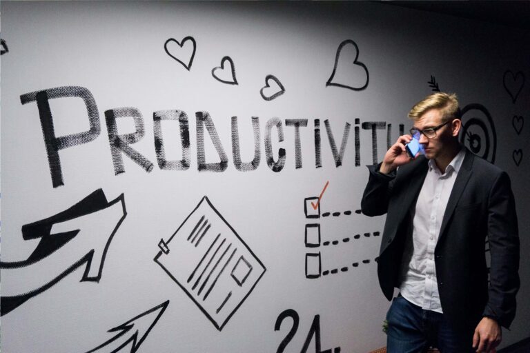 a board written on it productivity